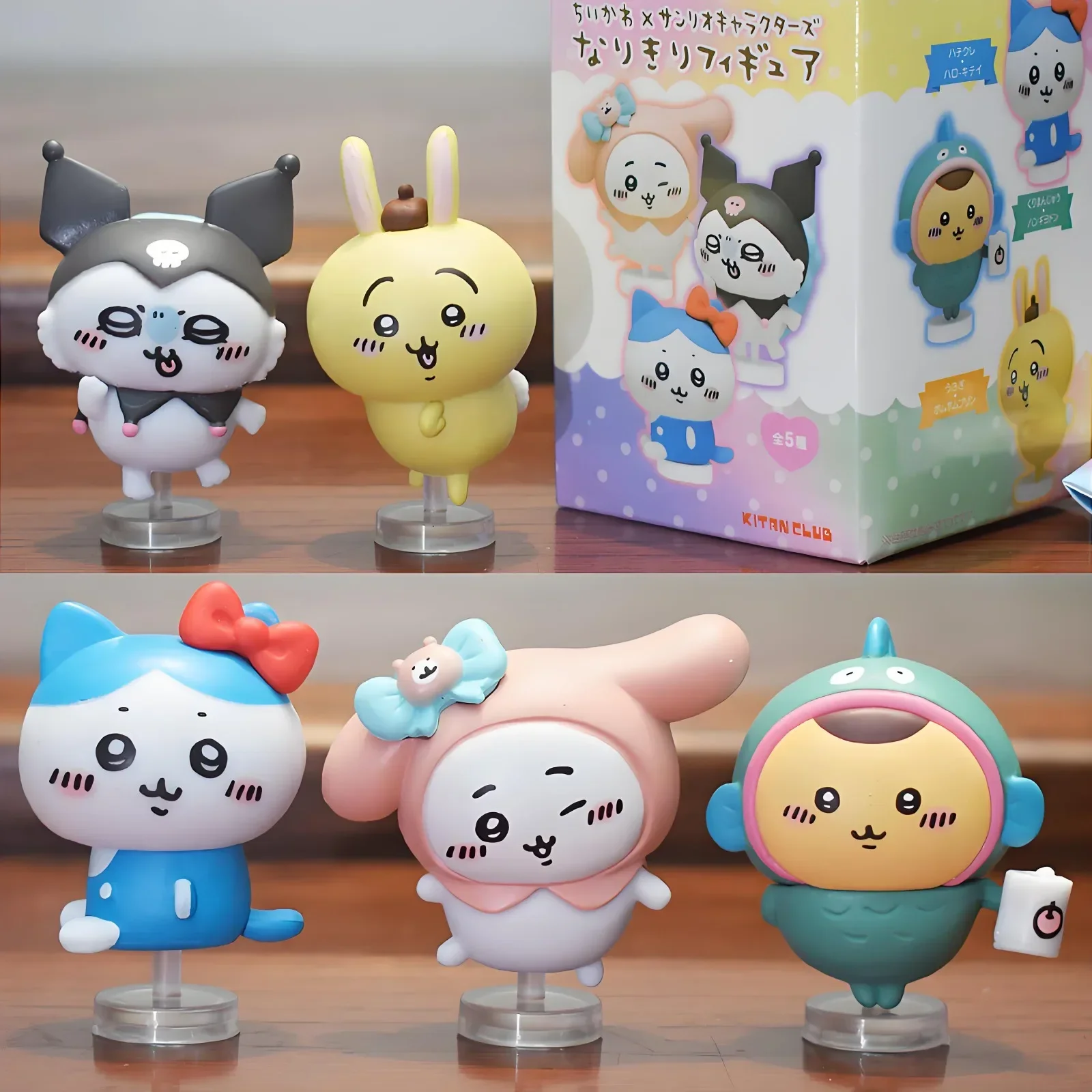 Chiikawa Hachiware Usagi Cosplay Sanrio Charaktere Blind Box Spielzeug Sammeln Hallo Kitty Kuromi Hangyodon Figuren Kinder Beste Geschenk