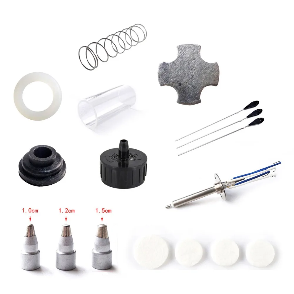 For SS-331H Electric Desoldering Station Replace Filter Tracheal Adapter Nozzle Needle Mat Spring Heating Core Glass Tube