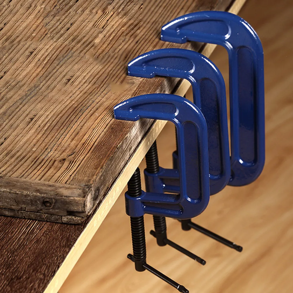 

G-образный столярный зажим для тяжелых условий эксплуатации, многоразовый металлический G-образный зажим для надежного крепления заготовок, зажимы для крепления к столярному столу