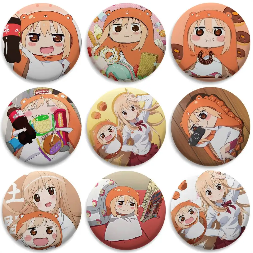 

Doma U-Umaru Anime Badges Round Exquisite Badge Brooches Creative Pins For Clothes Hat Backpack Gift Accessories