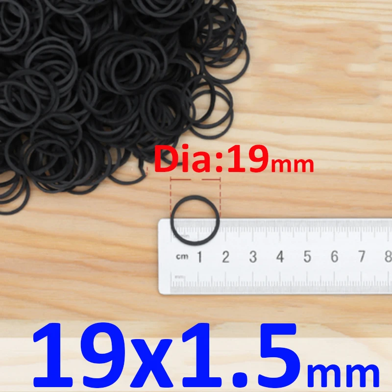 100–500 Stück schwarze Gummiband-Gummibänder für Büro, Schule, Zuhause, starke elastische Ringe