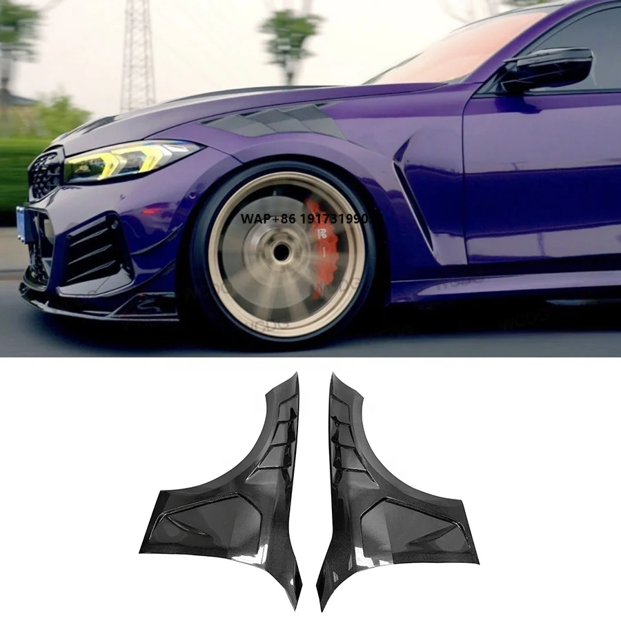 

Carbon Fiber AE Style Side Bumper Front Fender Vents for B-MW 3 Series G20 G28 M340i 2019+ Front Fender Mudguard Trims