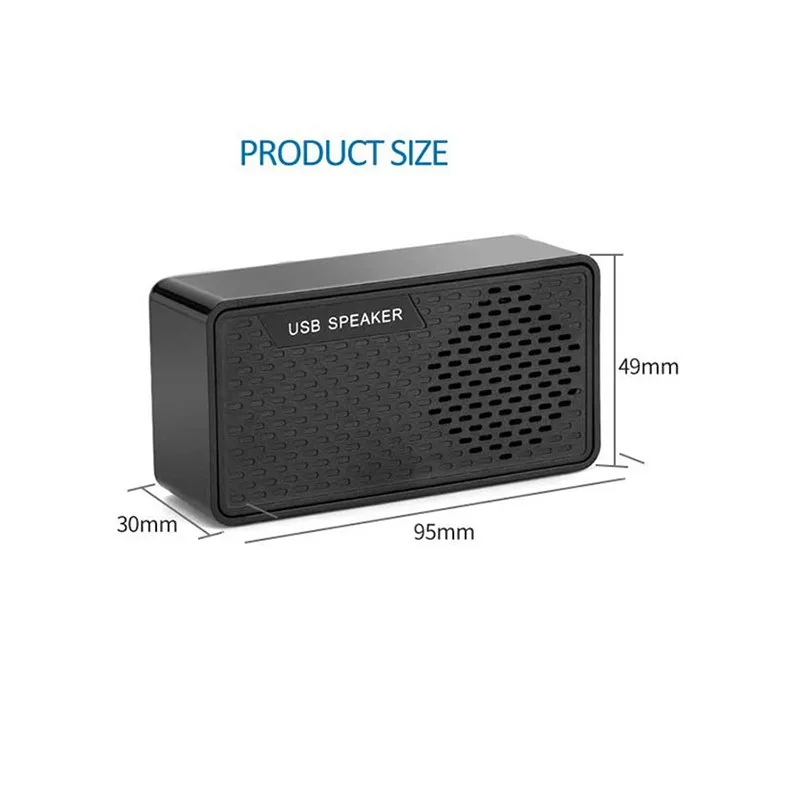 T19C Mini USB Speaker Without Driver Sound Card Single Speaker Usb Speaker Computer Connected Amplifier Walkie-Talkie Speaker