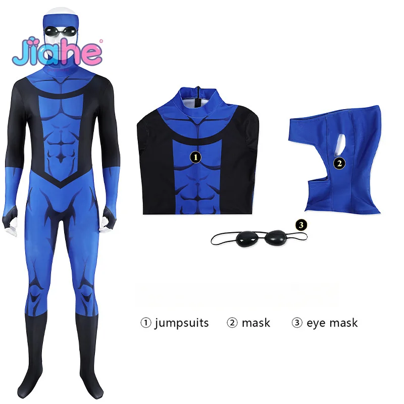 

Mark Grayson Invincible Cos Season 3 Cosplay Costume Halloween party jumpsuit, headband, glasses set movie men's fantasy uniform