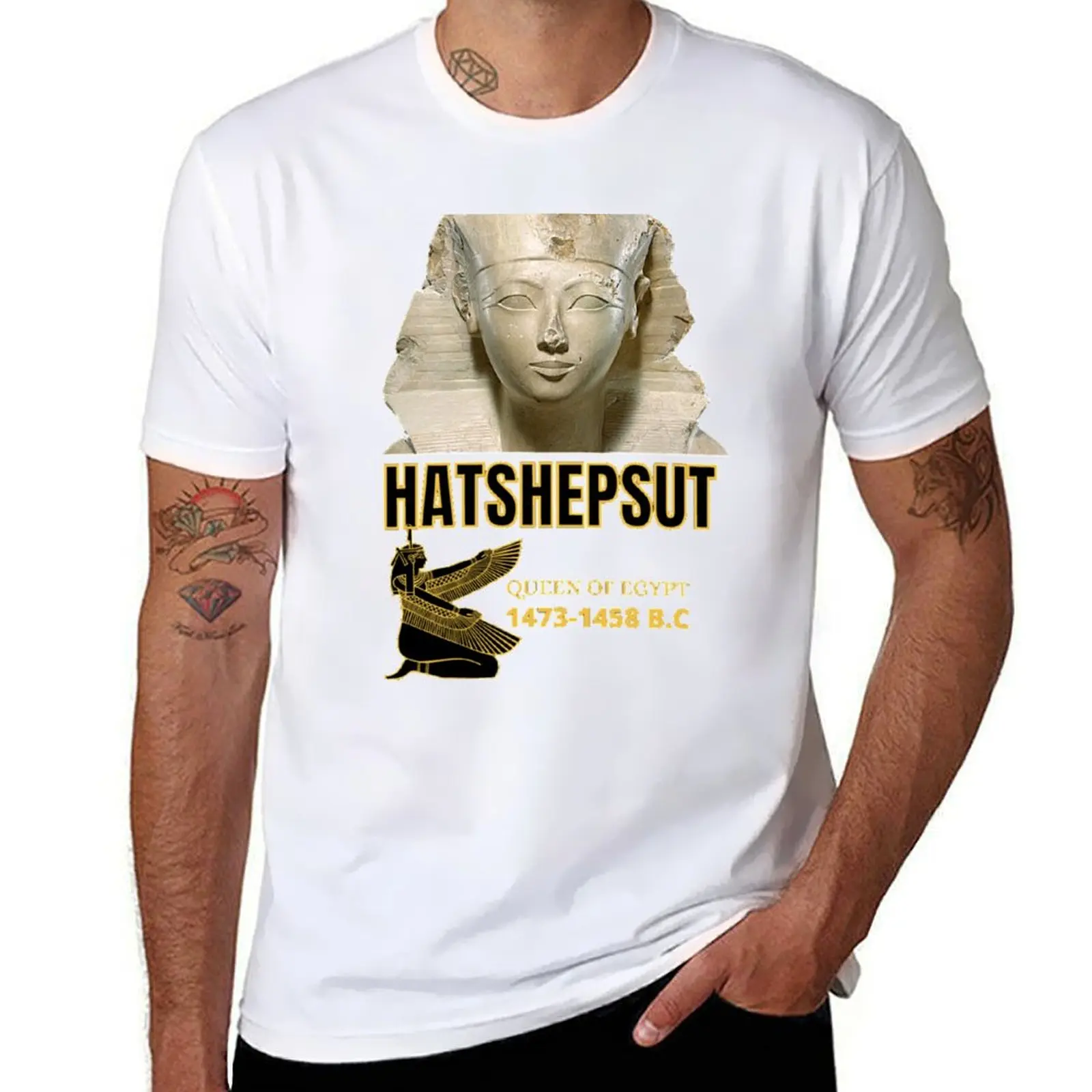 

Футболка Hatshepsut Egyptian Queen, древние египетские королевы, дизайнерские футболки для мужчин, белая футболка