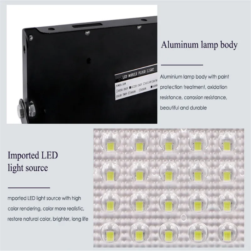LED Flood Light 50W AC220V Outdoor Floodlight White Warm White RGB Outdoor Spotlight Waterproof Street Lamp Garden Lighting
