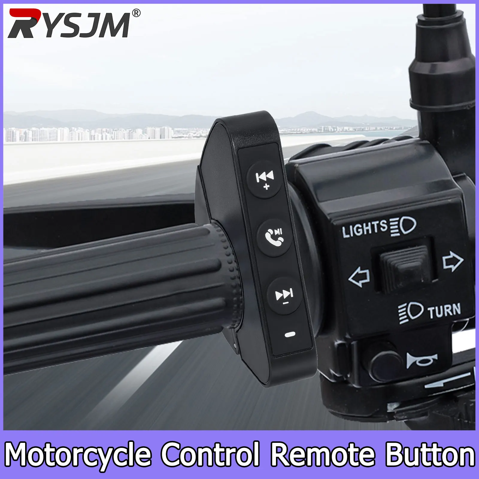 Motorcycle Handlebar Media Controller Button Motorcycle Wireless Control Remote Helmet Earphone Steering Wheel Remote Control