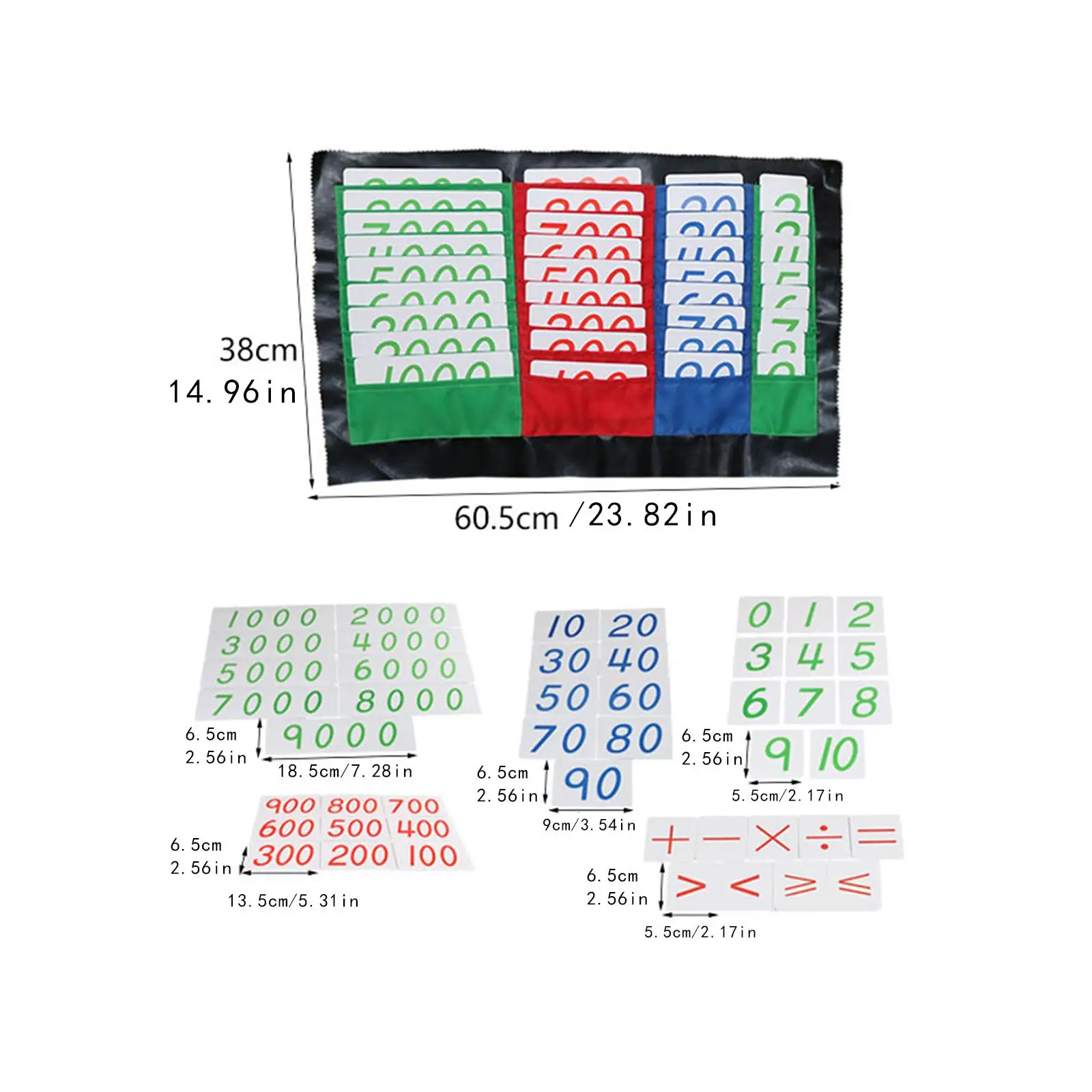 Montessori Number Cards Teaching Aids Math Manipulatives Early Education Math Games for Boys Girls Preschool Children Kids Gifts