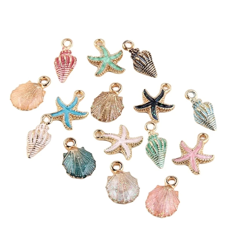 Oceanic Metal Charm Collection Alloy Pendants for Bracelets Necklaces Keychains