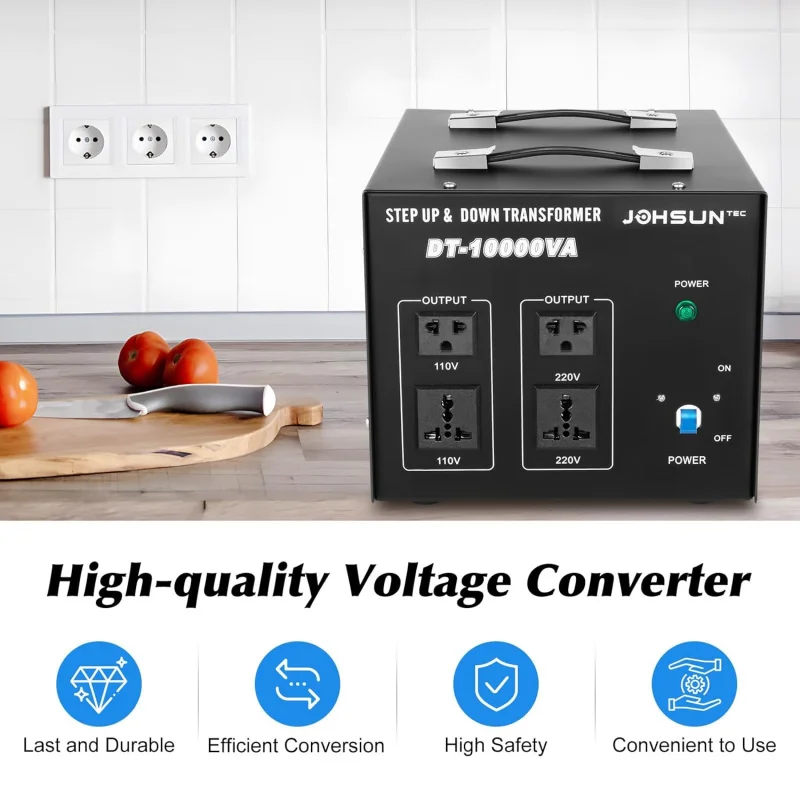 

Wolfpower Step Up & Down Voltage Converter Transformer, 8000W (10KVA) Power Converter AC 110V/220V to 110V/220V