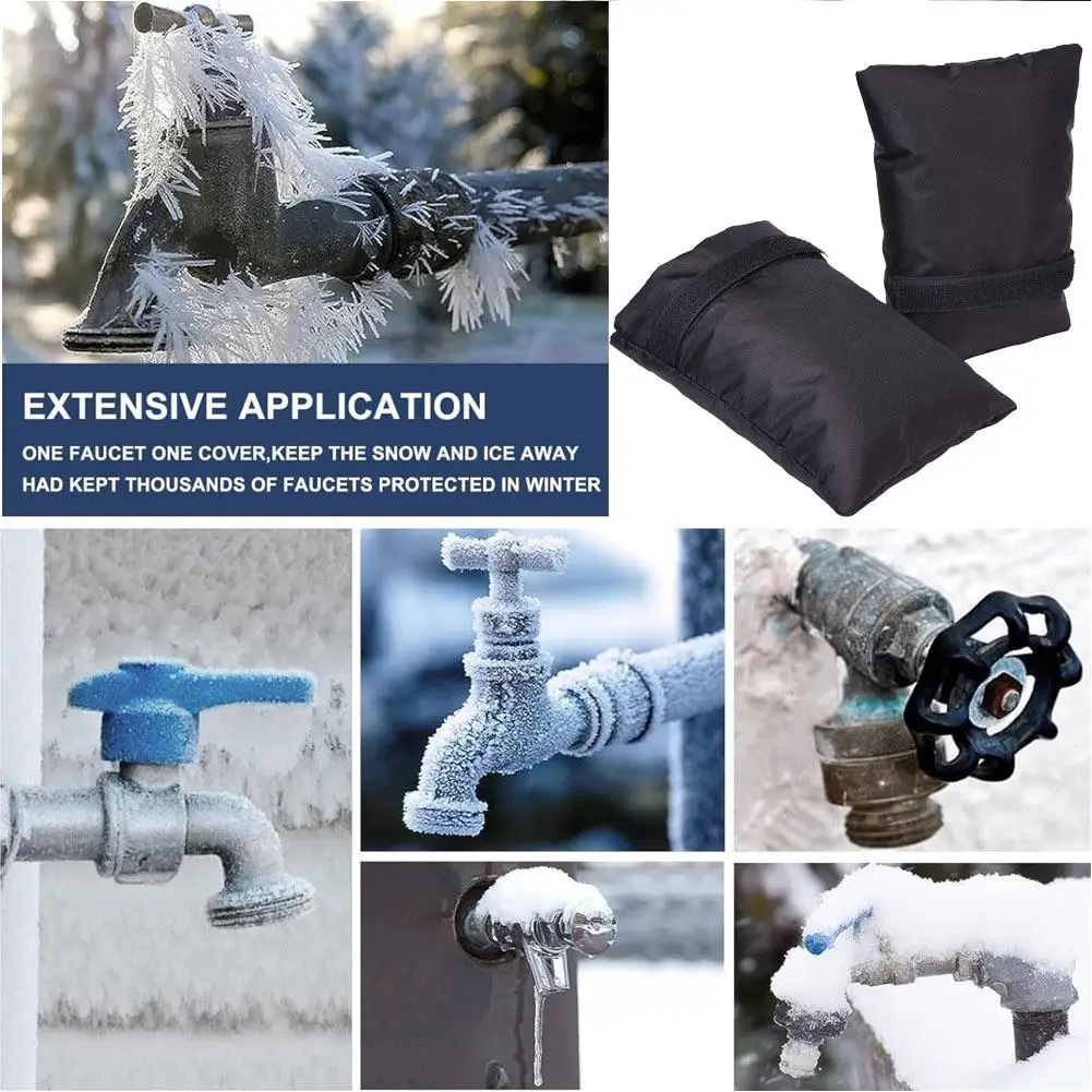 Utdoor Faucet Cover For Winter Outdoor Water Faucet Cover Socks For Winter Freeze Pipeinsulation Reusable Waterp B1v4