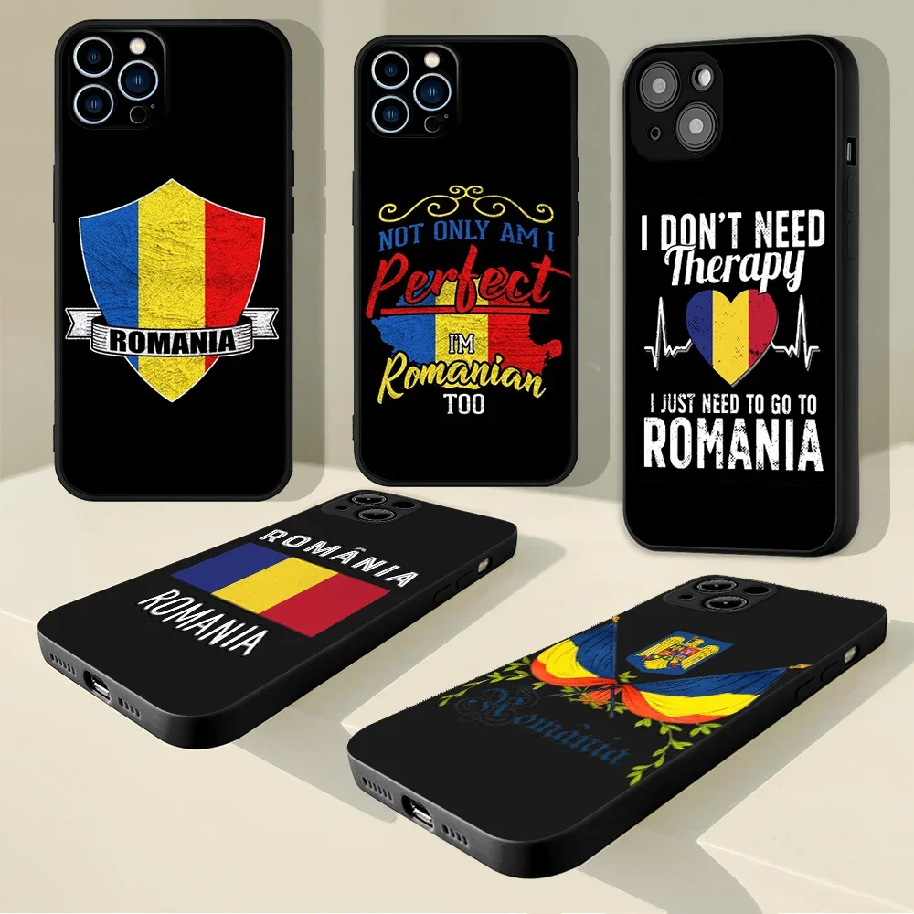 루마니아 여권 플래그 맵 휴대폰 케이스, 아이폰 15, 14, 11, 12 프로, X 프로, 14 맥스, 12, 13 미니, XR, XS, 아이폰 14, 13 소프트 폰 커버