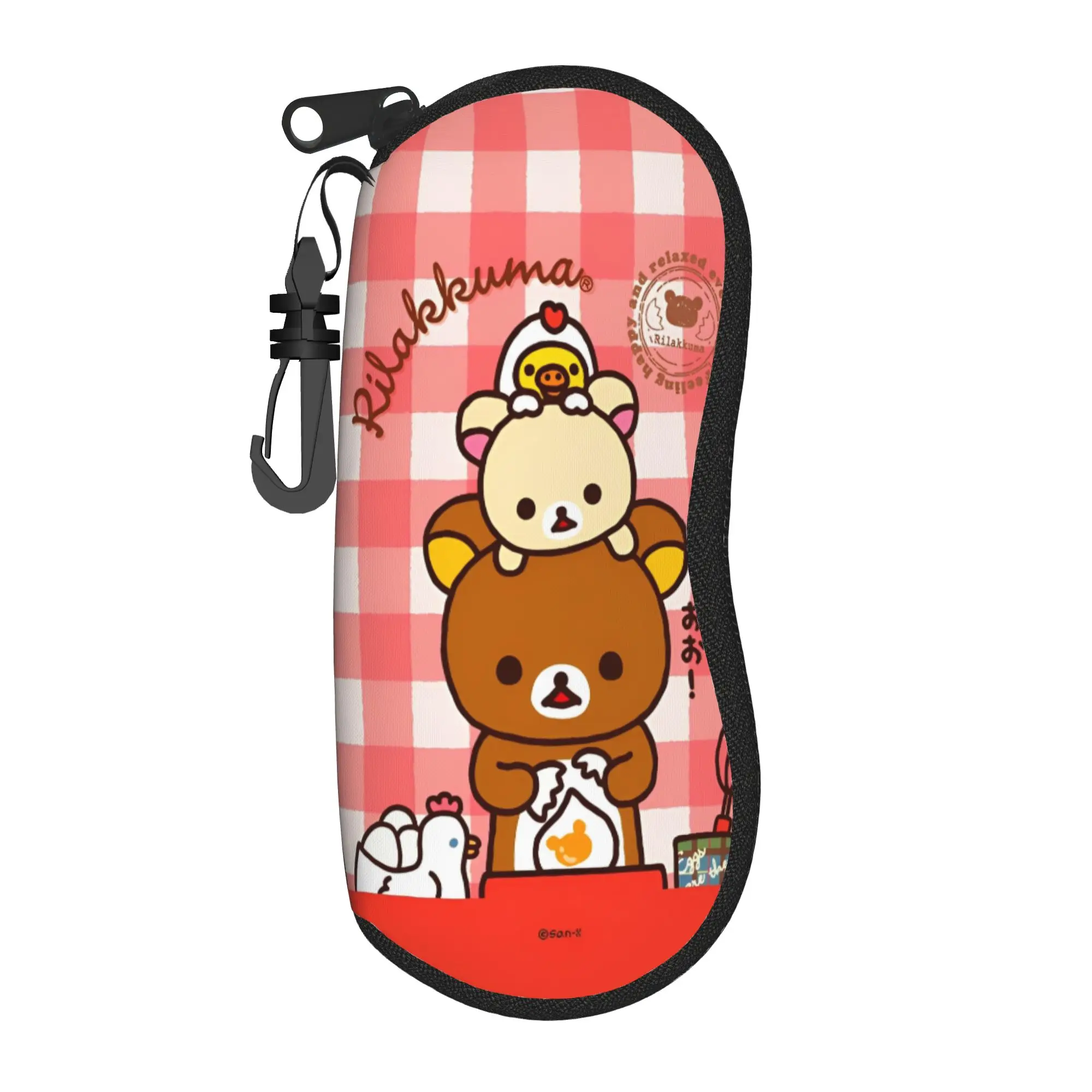 Rilakkuma  Glasses Case Men Women Protective Accessories  Reading Box Anti-Pressure Eye Contacts Case