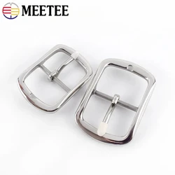 1Pc Meetee 35/40mm Stainless Steel Belts Buckles Metal Pin Belt Buckle for DIY Leather Craft Men Jeans Garment Accessories