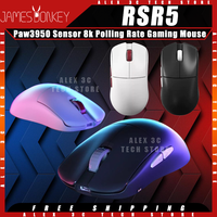 JAMES DONKEY RSR5 Gaming Mouse Tri-mode Wireless Paw3950 Sensor 8k Polling Rate Esports Ergonomics Customized Gamer Mouse Gifts
