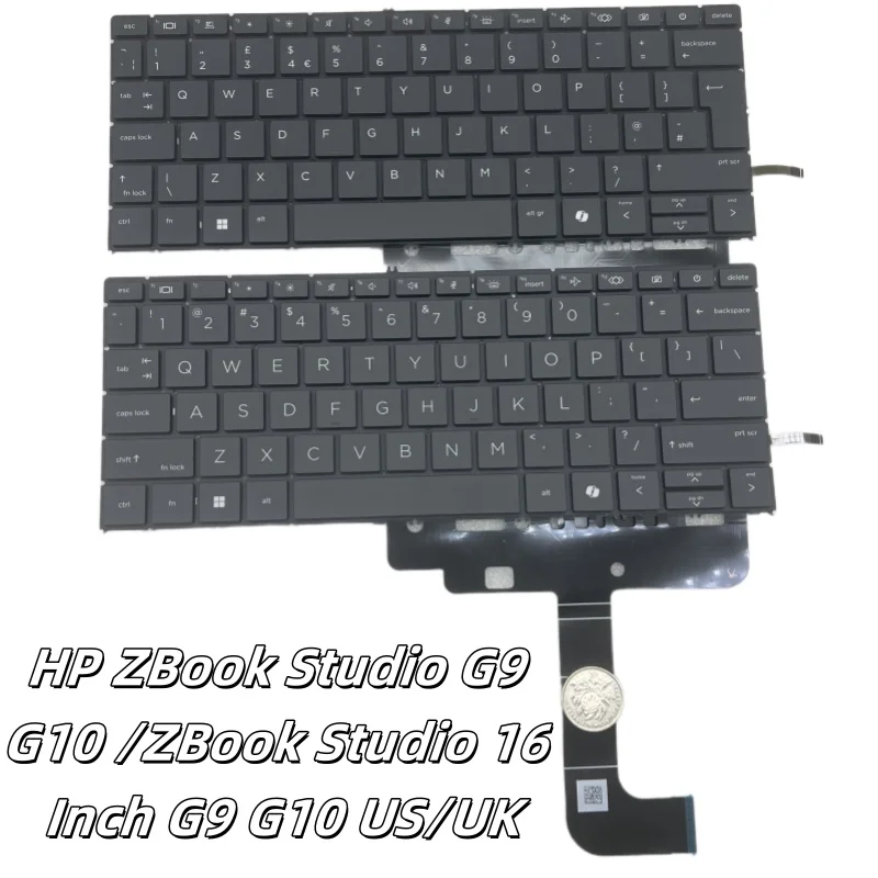 

New For HP ZBook Studio G9 G10 / ZBook Studio 16 Inch G9 G10 Series Laptop Keyboard US/UK Backlit