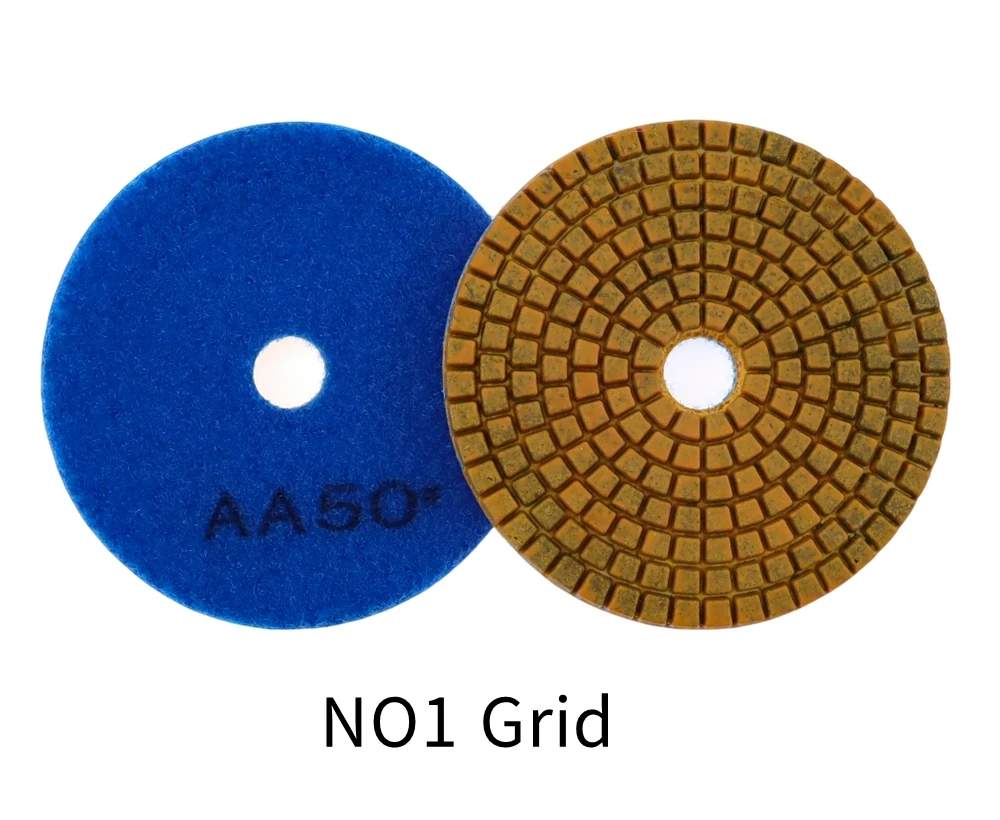 6 Stück/Set, 4 Zoll, hochwertige Polierpads, 100 mm, Hybrid, extra hartes Material, Nasspolierpad für Marmor, Granit und Stein, für schnelles Schleifen. – Detail 5