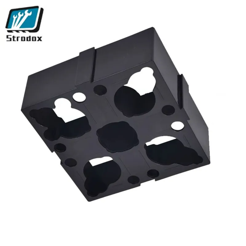 10 Pieces Black 120x120x45mm 1 Out Of 2 Tall Body Plastic Rack Storage Electrode Holder Strong And Pressure Resistant