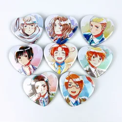 anime Badges Heart Hetalia Axis Power APH Very Cute Lovely Brooch Pins