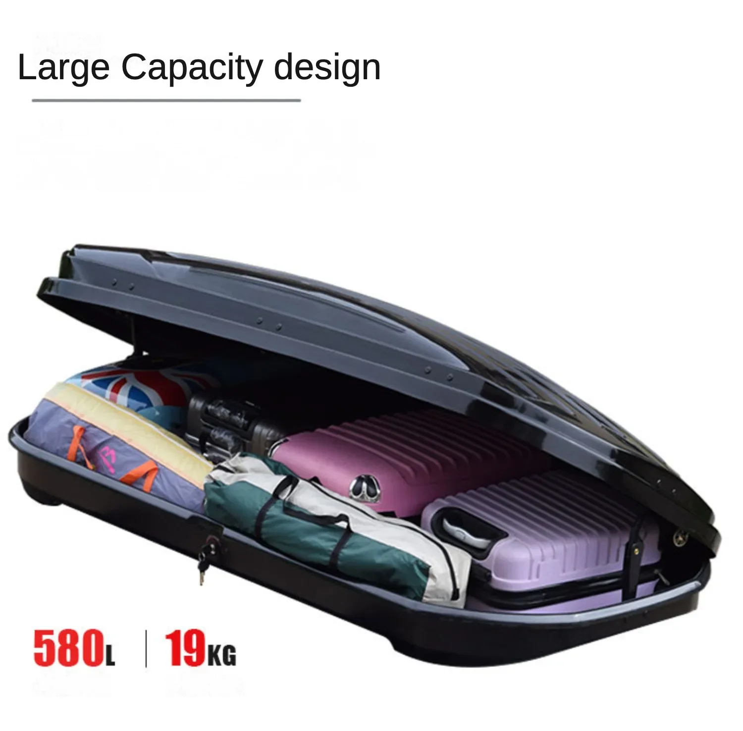 High Quality 580L ABS Car Roof Box   Storage   Rack Top rier