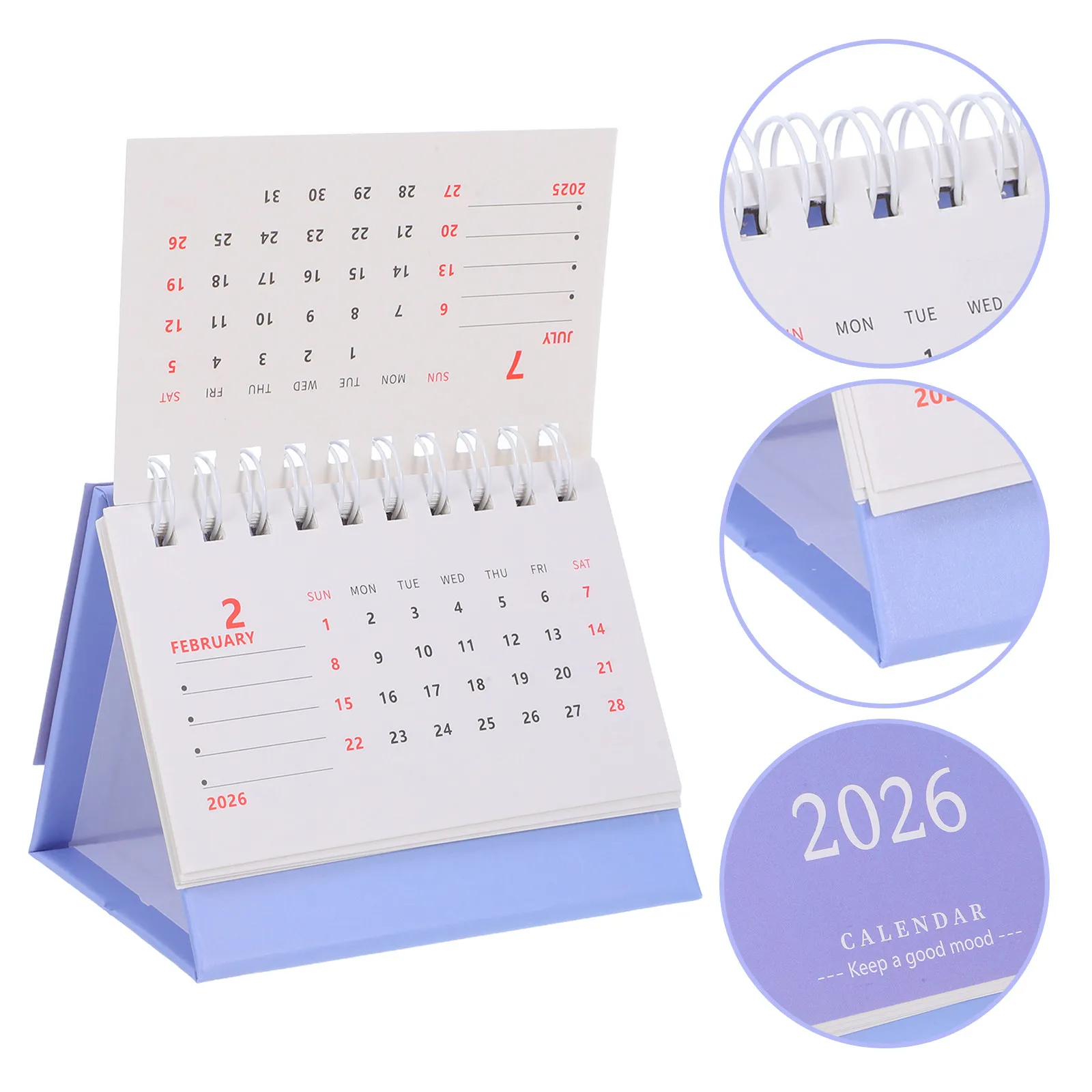 

Mini Desk Calendar 2026 Compact Foldable Standing Small Desktop Monthly Planner Office Organizer Desk Planner Standing Calendar