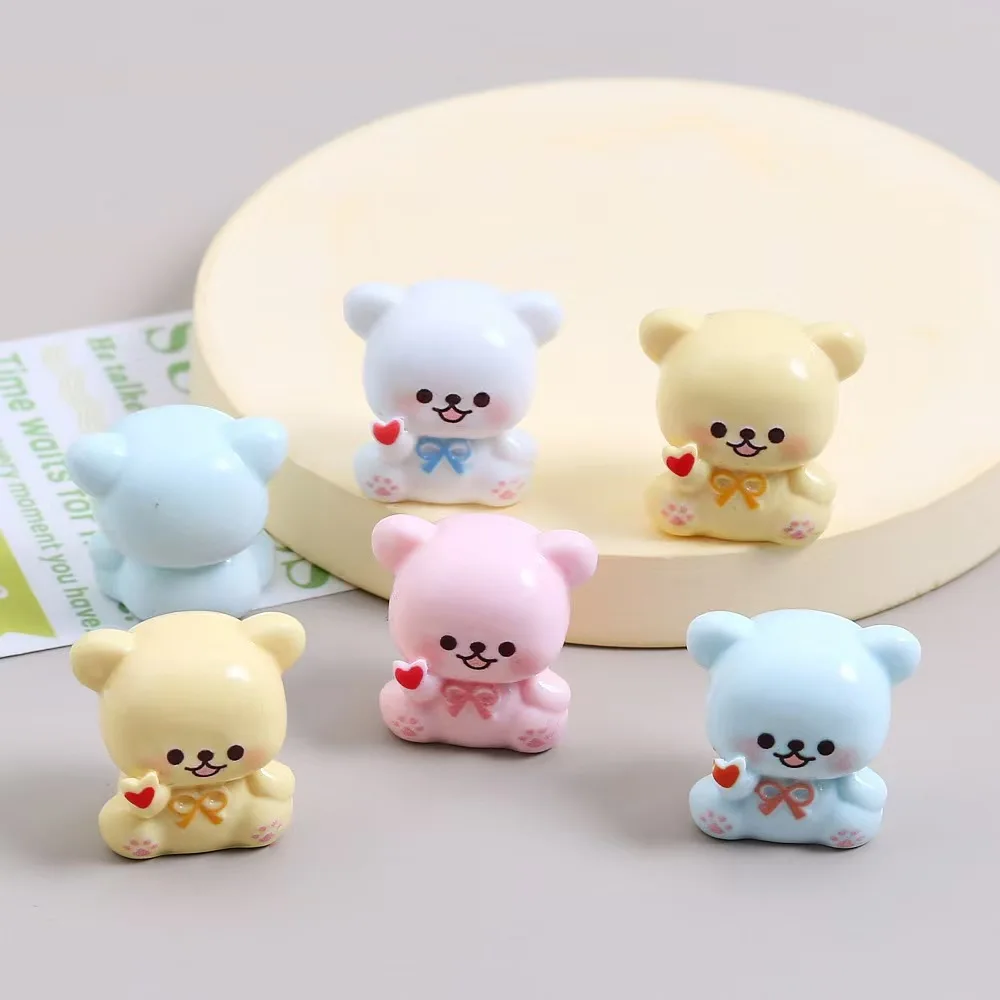 

5pcs Three dimensional miniature bear Resin Handmade Accessories Suitable for DIY handmade pendants