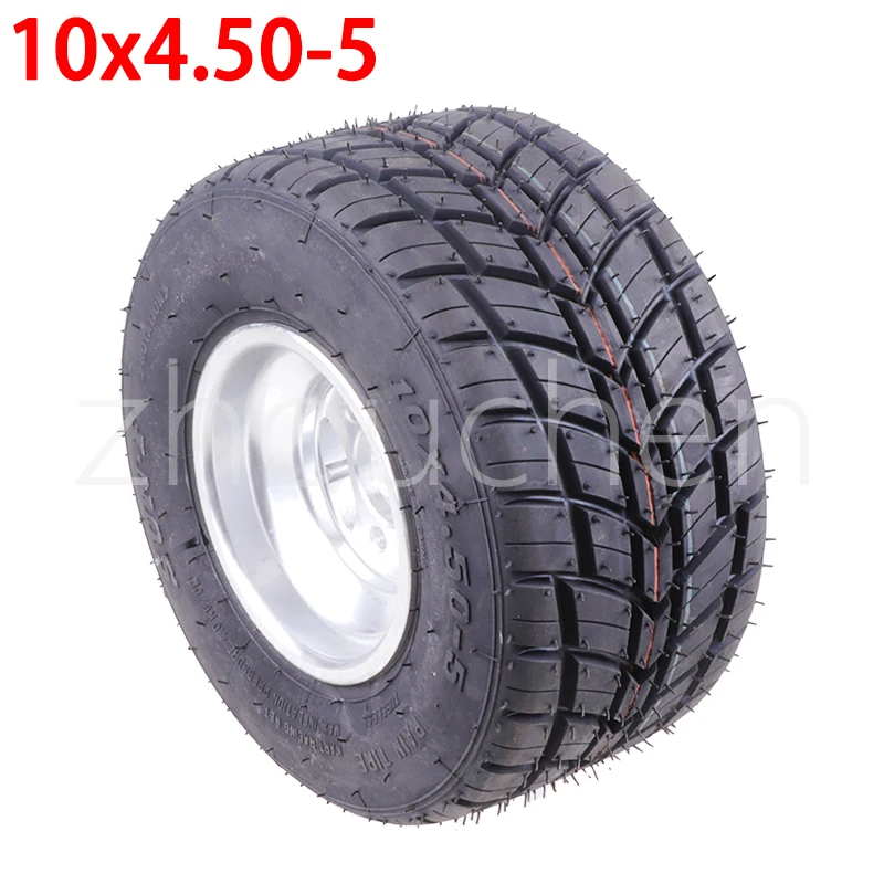 

10X4.50-5 Tire 10 Inch Alloy Wheel Rim Hub and vacuum tire GO KART wheel front fits for KARTING ATV UTV Buggy go-kart