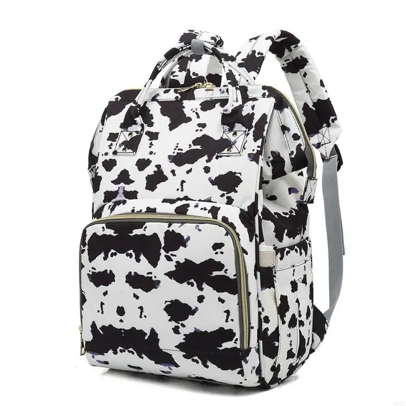 

X7XC Cow Spots Print Diaper Bag Backpack Maternity Baby Changing Bag Large Capacity Backpacks