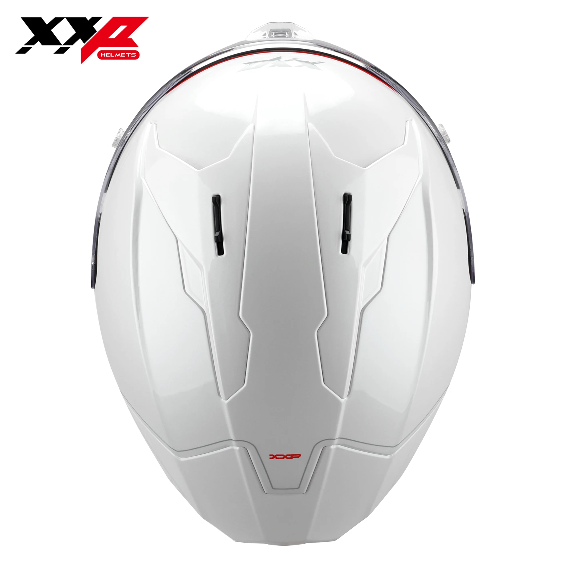 Motorcycle Helmet Dot Certified Matt Full Face Solid Gloss White Xxp Vindicator Big Spoiler Motocross Helmets Clear Visor S-2Xl
