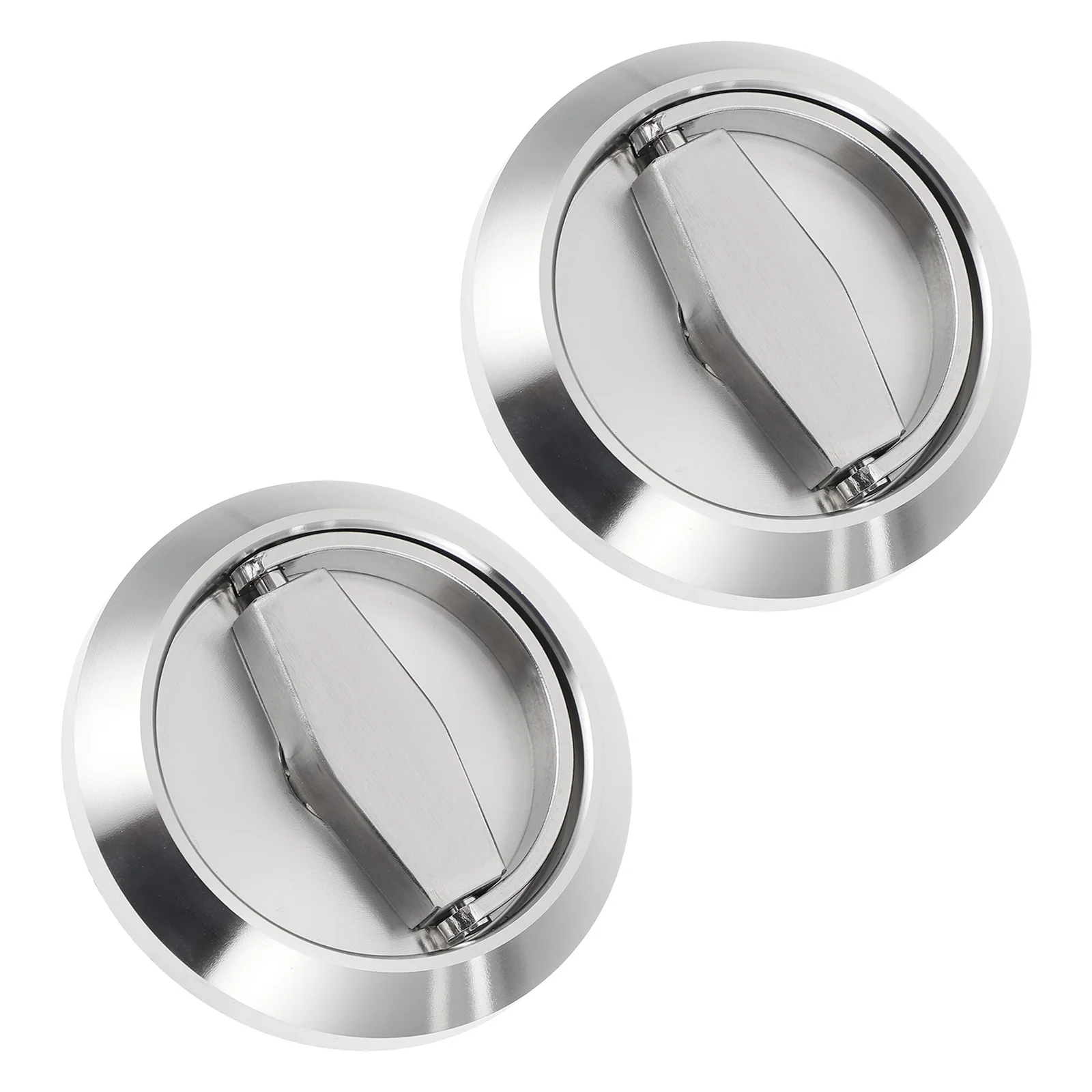

2Pcs Stainless Steel Sliding Door Locks Pull Ring Handles Rustproof Wear Resistant Recessed Invisible Handle for Wardrobe Barn