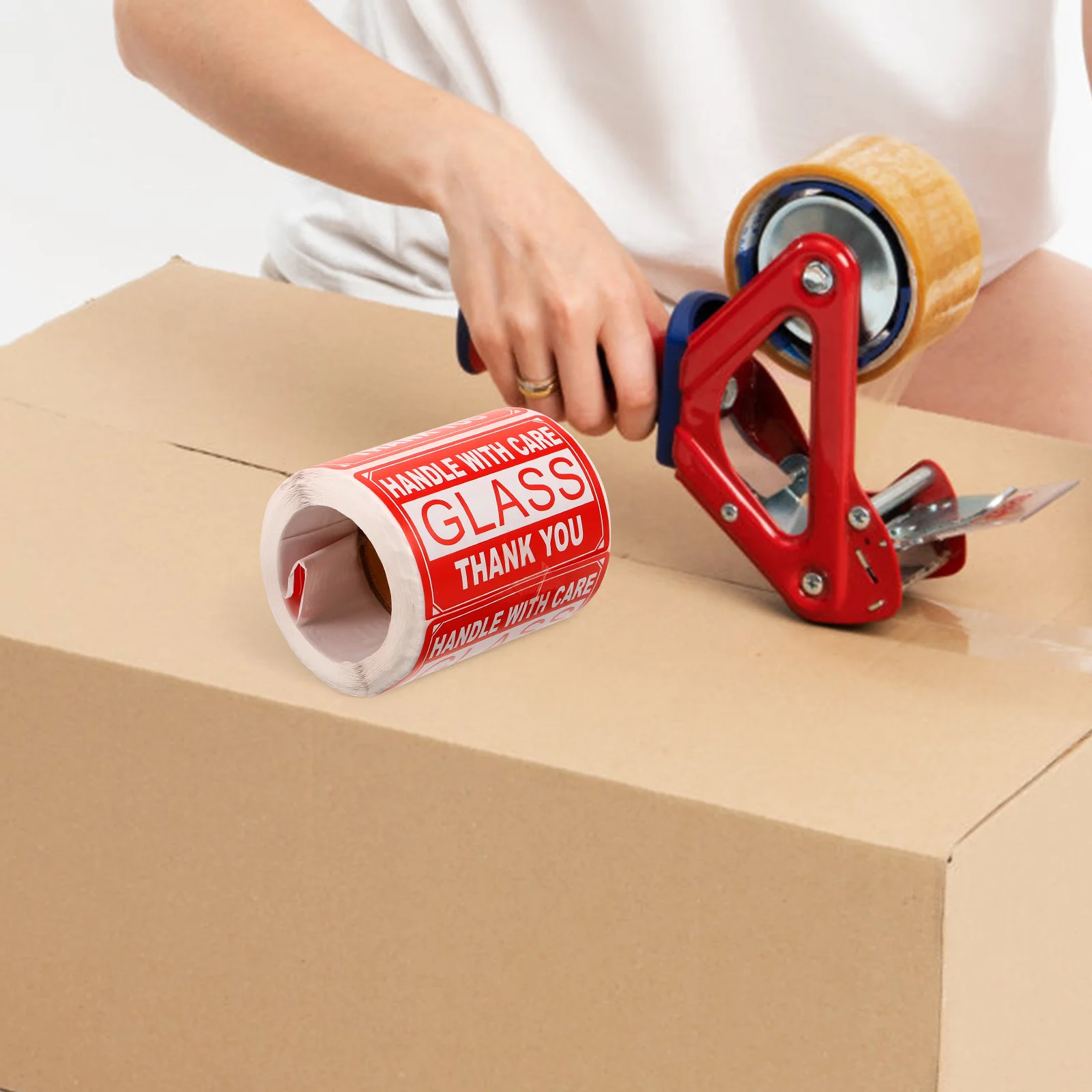1 ロールの壊れやすいステッカー 粘着警告梱包配送ラベル 保護用壊れやすい警告梱包ステッカー 配送ラベル