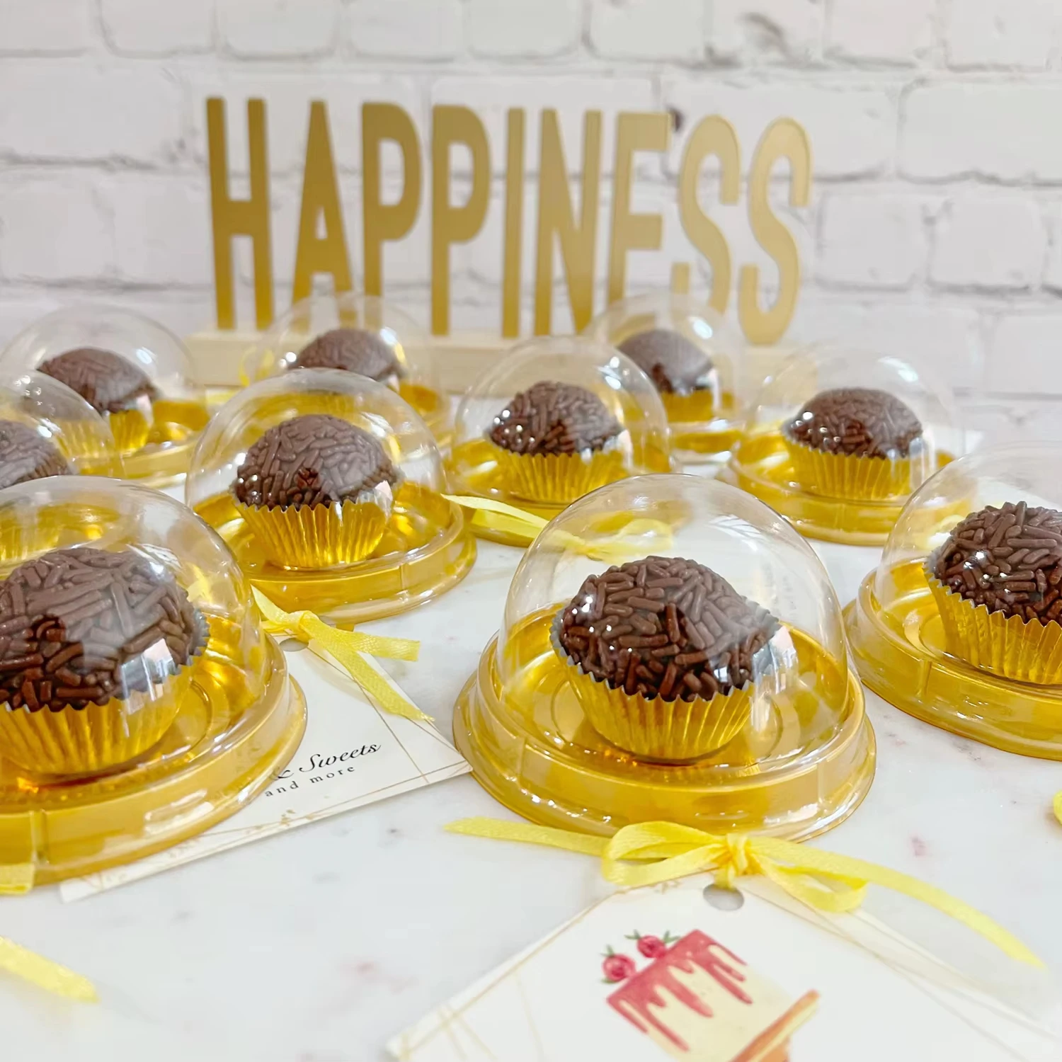 50pcs Mini Transparent Cake Box Container