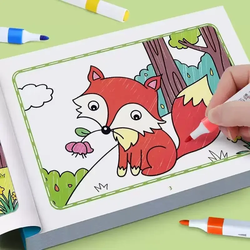 32-Page Kids Coloring & Drawing Book with Animal & Nature Themes Creative Birthday Gift for Ages 3-8 Years Old