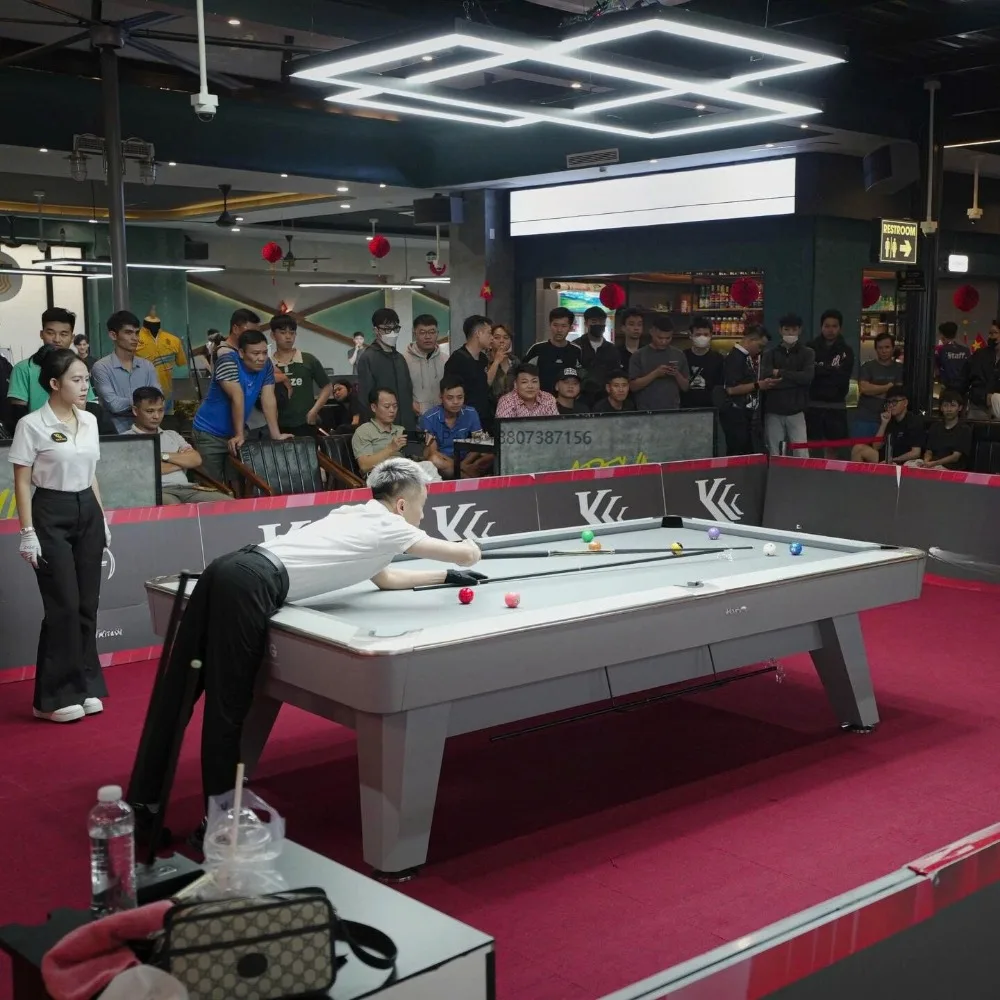 Luxury Billiards Table with Solid Wood Base, Premium Cloth, and Polished Slate for Smooth Gameplay
