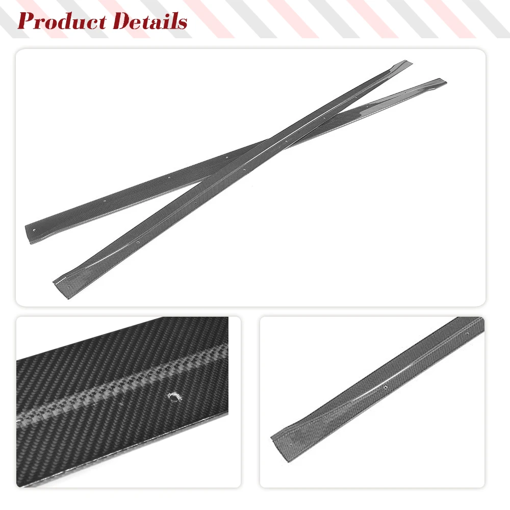 For Alfa Romeo Giulia Base Sport Sedan 2015-2022 Car Under Door Rocker Panels Valance Extension Lip FRP/Carbon Fiber Side Skirts