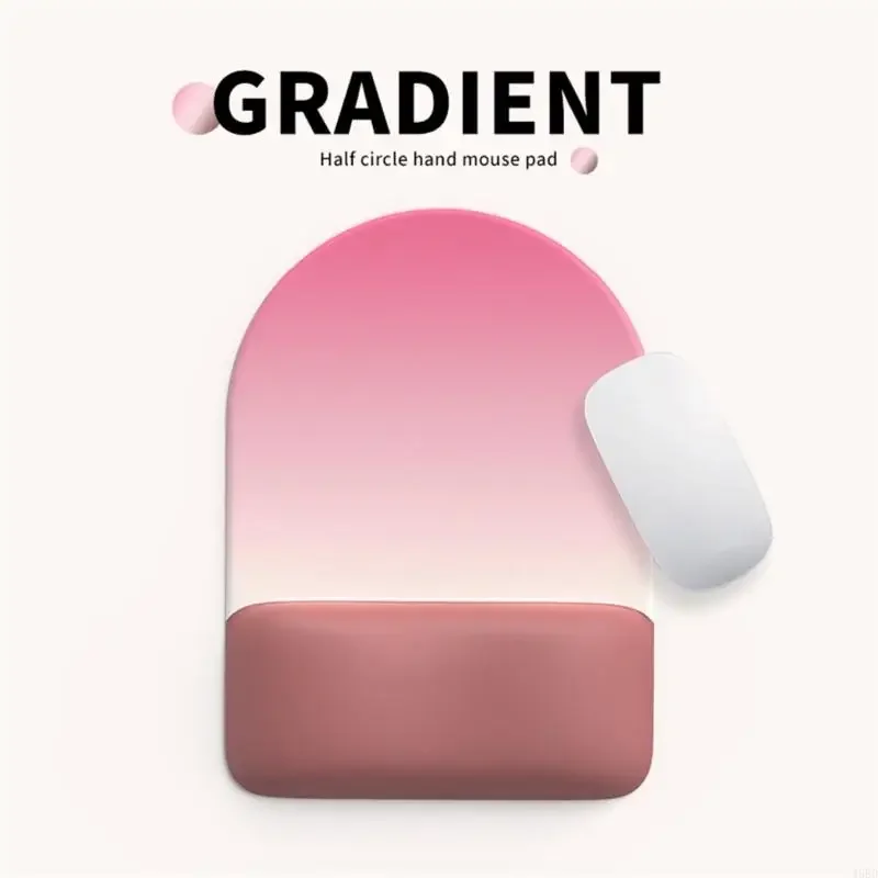 

Ergonomic Gradient Half Circle Mouse Pad Memory Foam Wrist Support Slip Proof 45BD