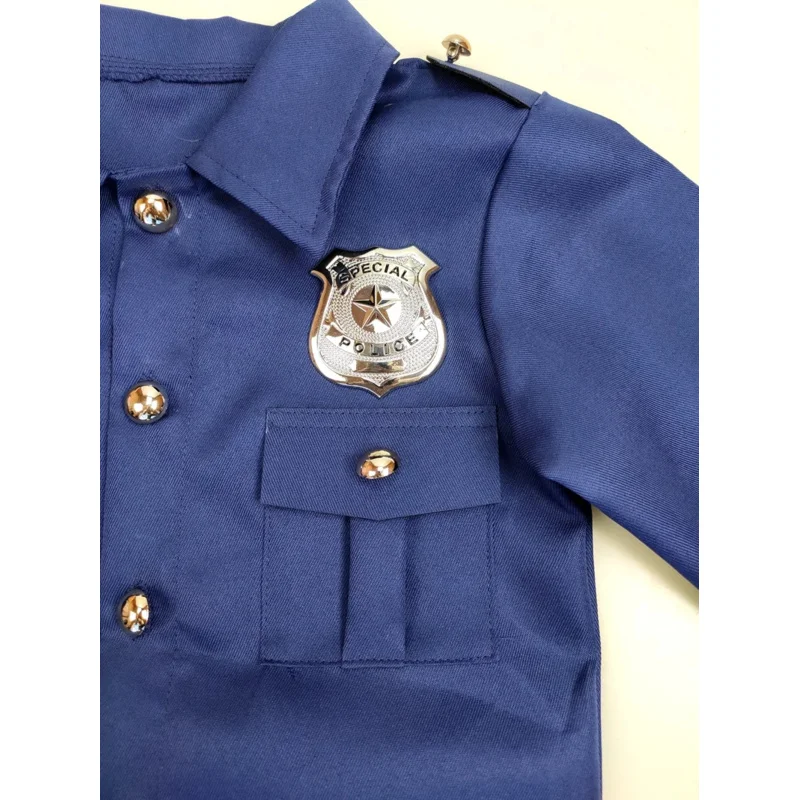 Costume de police de New York pour enfants, ensemble de vêtements de policier, cosplay de police, fête de carnaval, garçons et filles, 3 à 9 ans, GelBS92