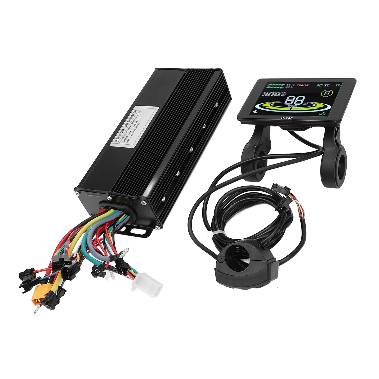 

Electric Bike Display Panel Aluminum Alloy ABS LCD Color Screen Self Learning 40A Electric Bike Controller Kit for Conversion