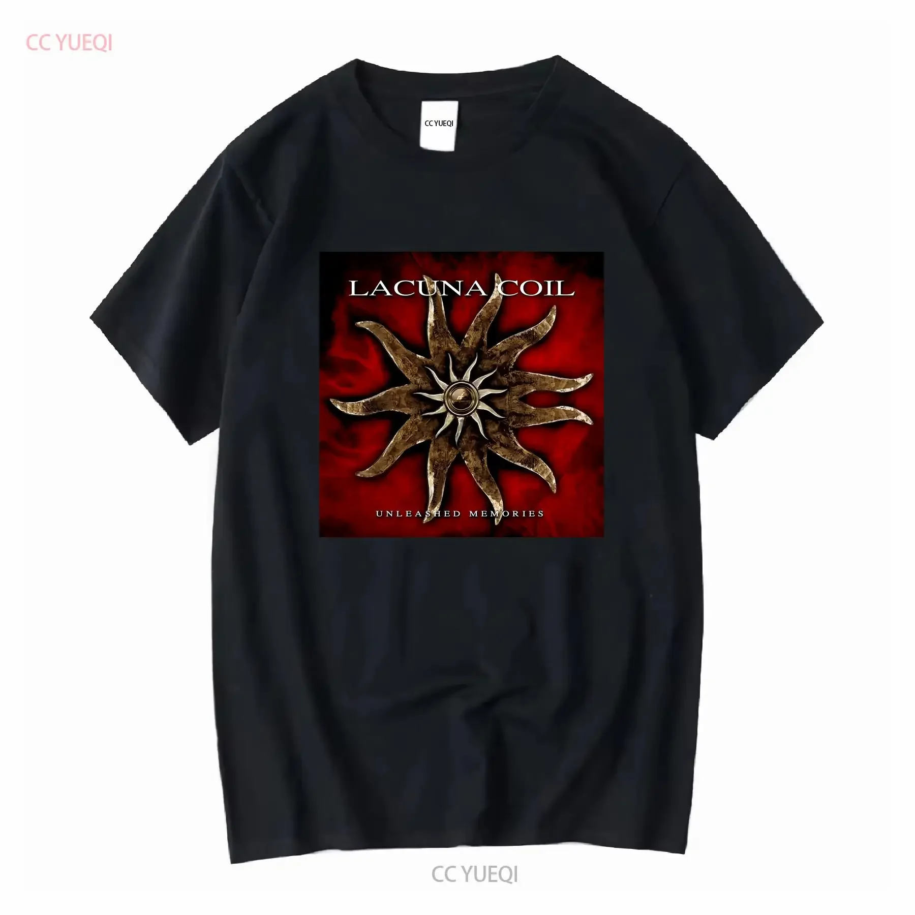 Camiseta Hot Lacuna Coil Unleashed Memories Album New Men S 234XL P322 de manga larga vintage lavada cómoda ligeramente