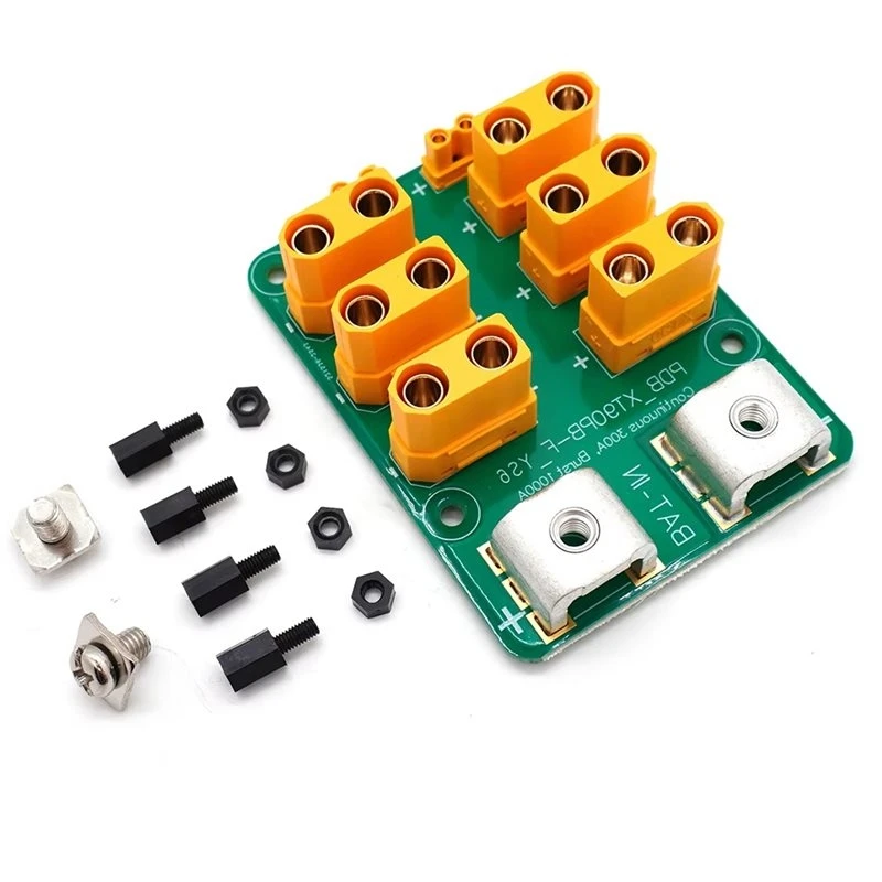 HFES For FPV Drone Quadcopter ESC Battery Parts- 300A Power Distribution Board(PDB) Side Entry/Top Entry With XT90& XT30 B