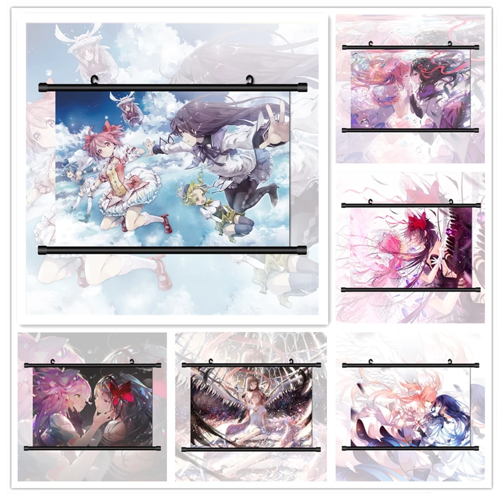 WTQ Puella Magi Madoka Magica Akemi Homura Ultimate Kaname Madoka Canvas Painting Anime Posters Wall Decor Wall Art Home Decor