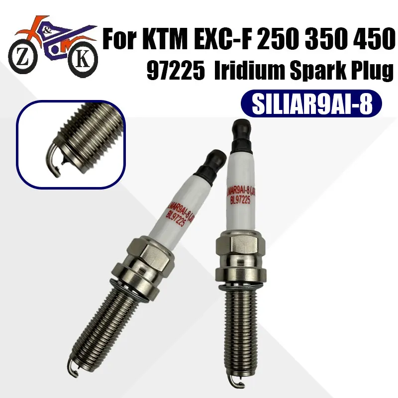 LMAR9AI-8 97225 Iridium Spark Plug Set For KTM 250 SX-F XC-F 350 EXC-F SX-F Husqvarna FE250 FE350 Motorcycle Part 77239093000