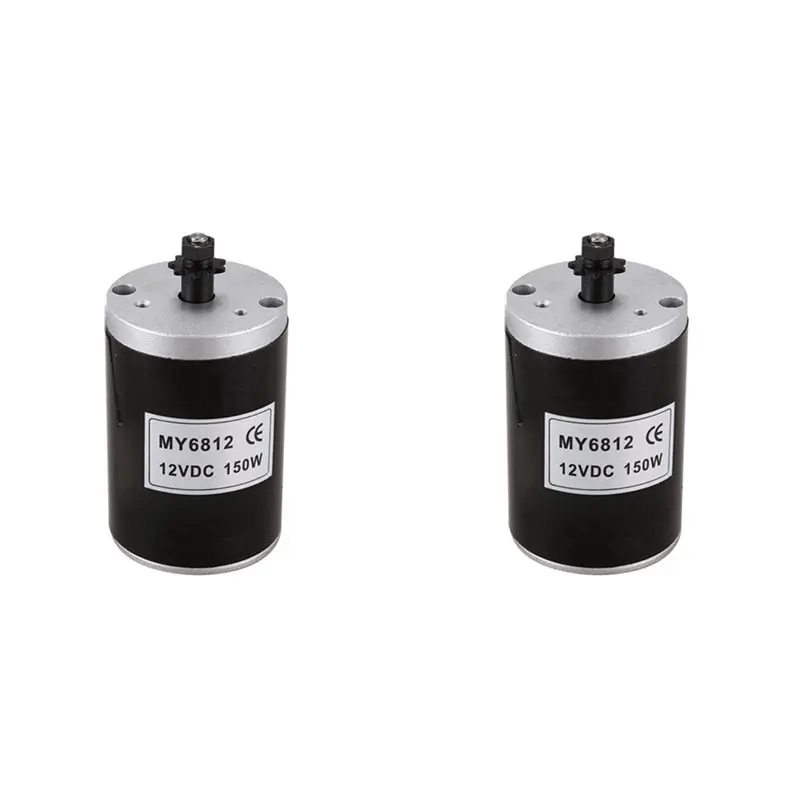 

【АКЦИЯ】2X MY6812 Высокоскоростной двигатель постоянного тока 150 Вт 12 В с ременным шкивом, маленький щеточный мотор для самоката