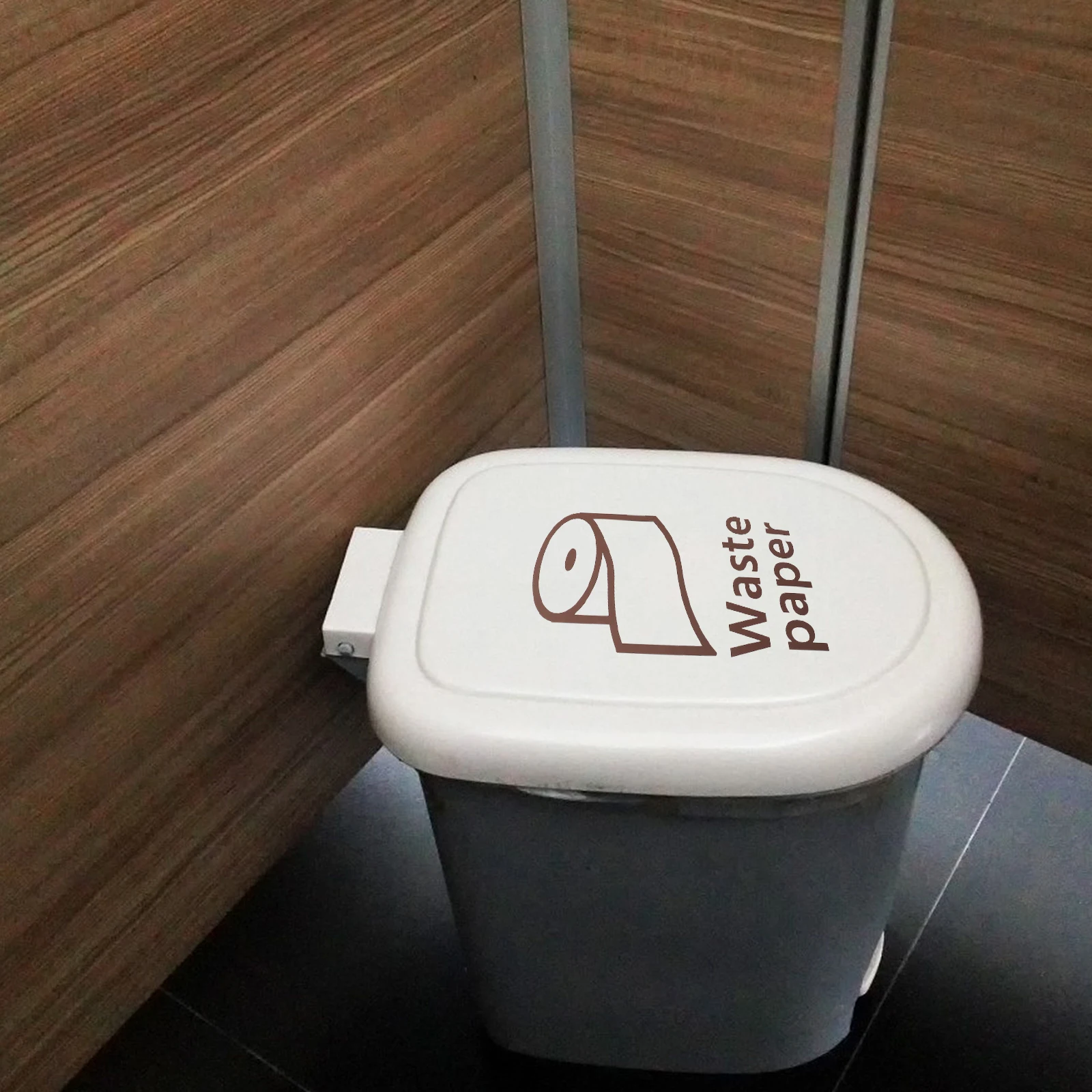 

5 Pcs Trash Cans Garbage Sorting Stickers Waste Label Classification Decals Bin Brown Recycling