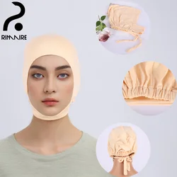 Rimaire Pure Kleur Moslim Modieuze Hijab Elastische En Gladde Binnenhijaabs Voor Vrouwen Melkvezel Zijden Tulband Hoofddoek