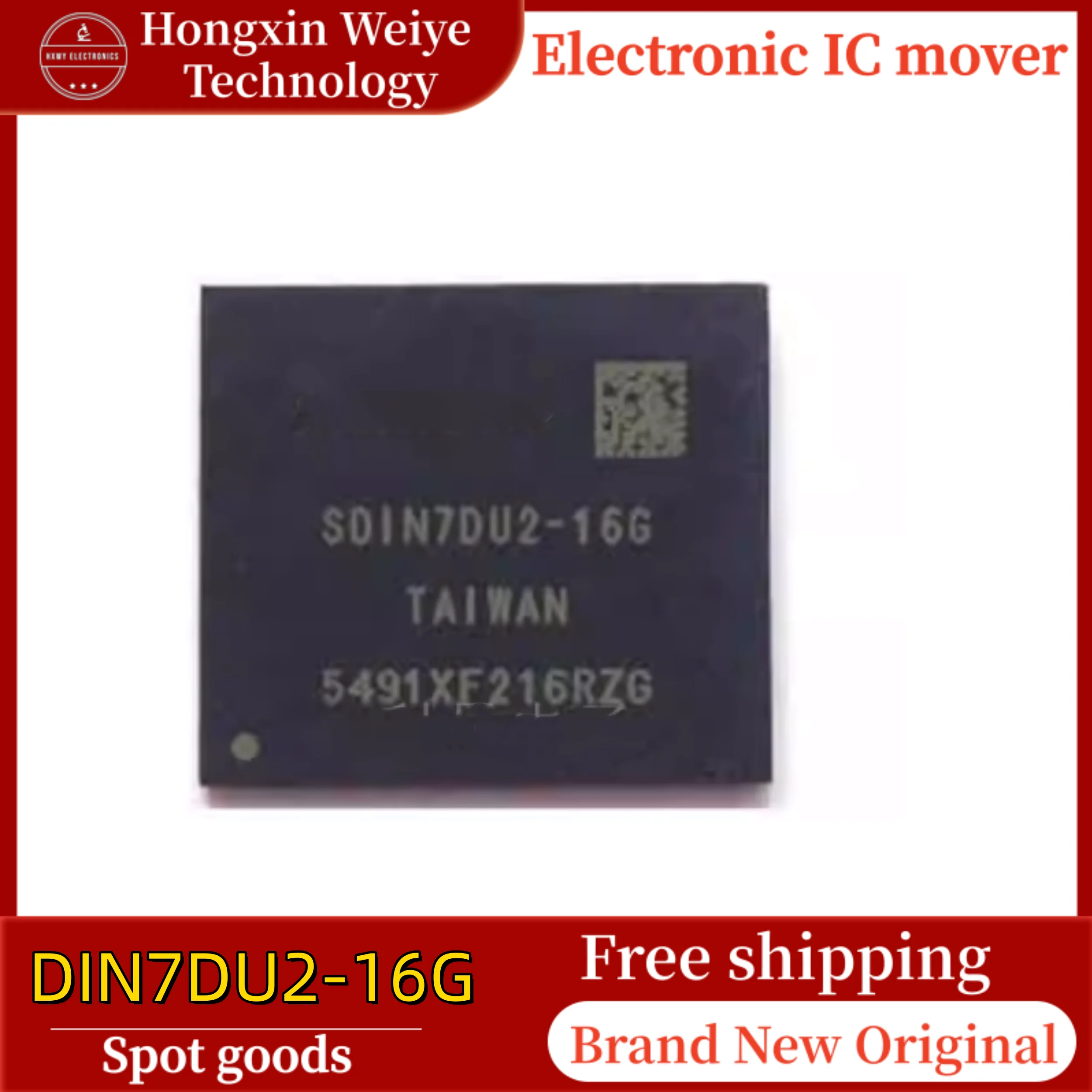 1/5/10 pcs SDIN7DU2-16G BGA153 EMMC memory IC brand new in stock free shipping