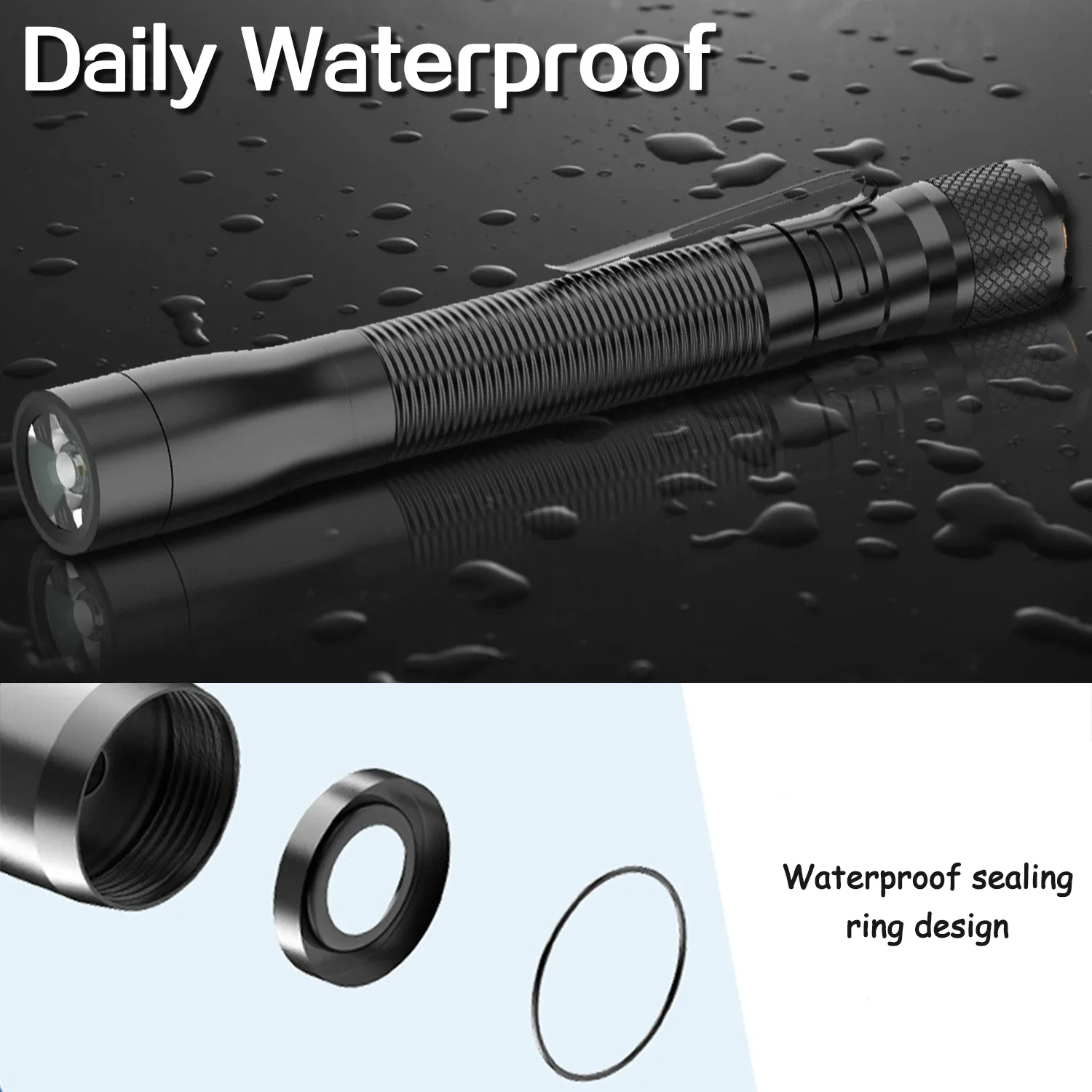 Powerful Mini Penlight LED Pen Clip Flashlight Outdoor Emergency Light Small Flashlight Portable Work Light Use AA Batteries