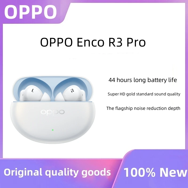 Authentic OPPO Enco R3 Pro true wireless noise reduction Bluetooth headset universal in-ear music game headset.