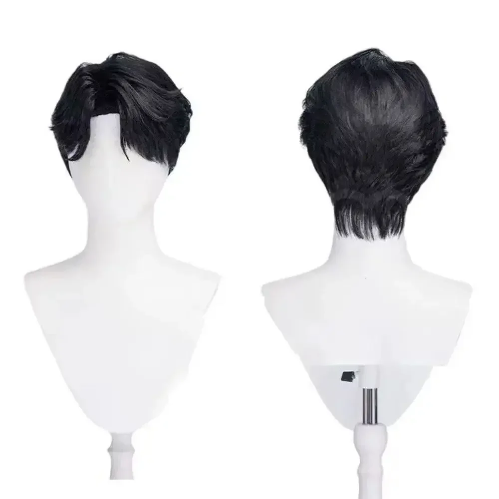 케이팝 데몬 헌터즈 사자 보이즈 진우 베이비 애비 미스터리 로맨스 코스프레 가발 남성용 무료 가발 캡 포함 할로윈 액세서리