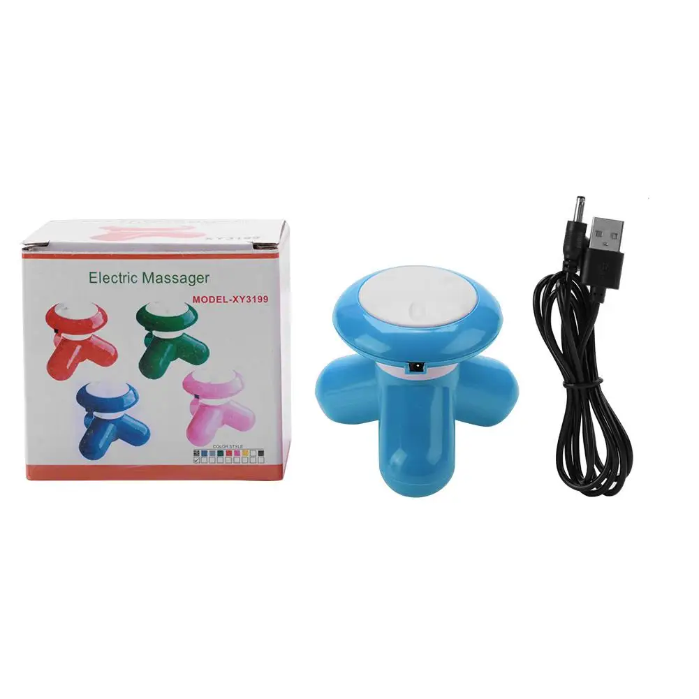 USB Rechargeable Mini Portable Electric Wave Massager for Neck, Back, Waist, Arms & Legs - Full Body Relief Tool